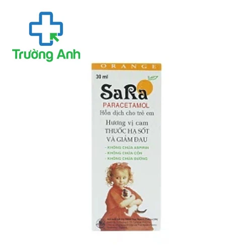 Sara for children 60ml (hương cam)- Thuốc giảm đau hạ sốt cho trẻ