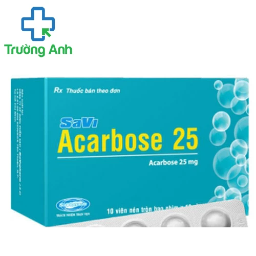 SaVi Acarbose 25 - Thuốc điều trị tiểu đường Tuyp II hiệu quả