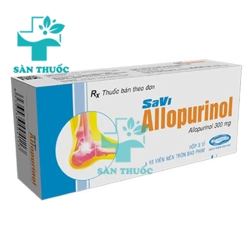 Savi Allopurinol 300mg - Thuốc điều trị bệnh gout hiệu quả