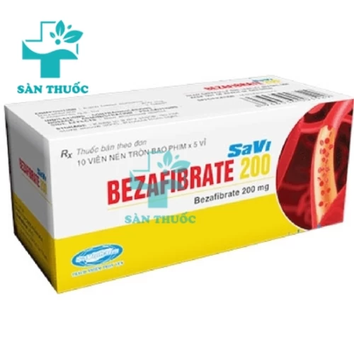 Savi Bezafibrate 200 - Thuốc trị tăng cholesterol và lipoprotein