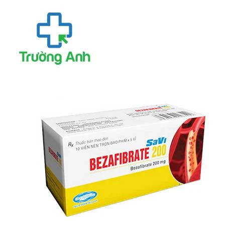 Savi Bezafibrate 200 - Thuốc trị tăng cholesterol và lipoprotein