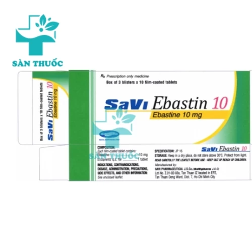 SaVi Ebastin 10 - Thuốc điều trị viêm mũi dị ứng hiệu quả