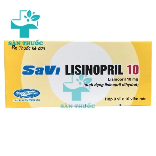 SaVi Lisinopril 10 - Thuốc điều trị tăng huyết áp hiệu quả