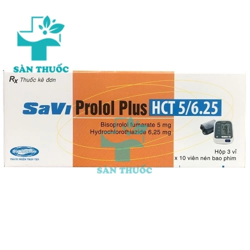 SaViProlol Plus HCT 5/6,25 - Thuốc trị tăng huyết áp hiệu quả