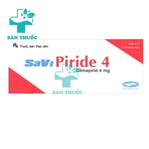 SaViPiride 4mg Savi - Thuốc điều trị đái tháo đường tuýp 2