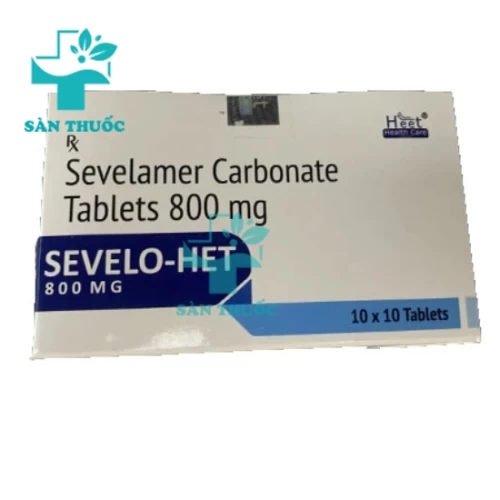 Sevelo-Het 800mg - Thuốc kiểm soát chứng tăng phospho máu của Ấn Độ