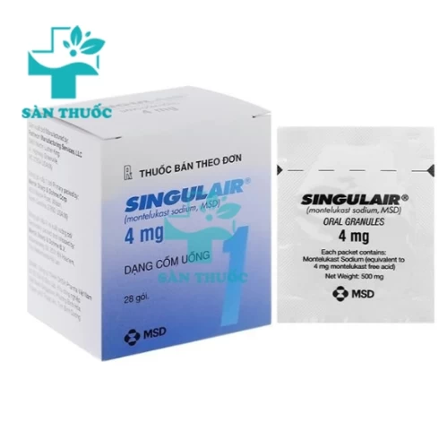 Singulair Sac.4mg - Thuốc điều trị hen phế quản hiệu quả