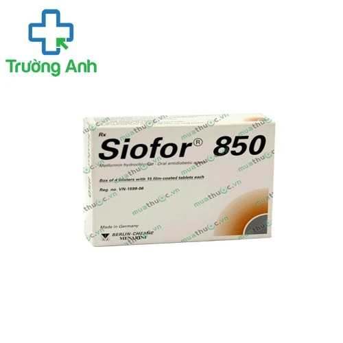 Siofor 850 Berlin-Chemie Menarini - Thuốc trị bệnh đái tháo đường
