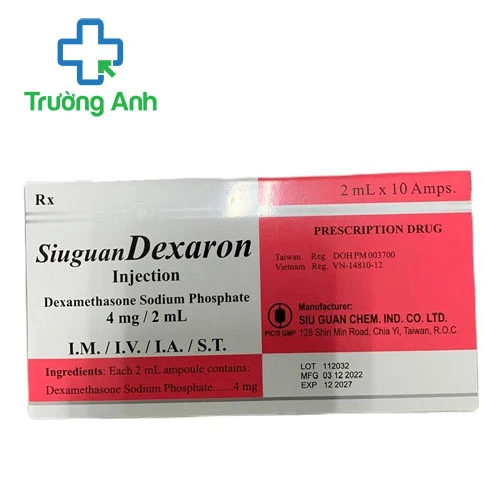 Siuguan Dexaron inj 4mg/2ml - Thuốc chống viêm của Đài Loan