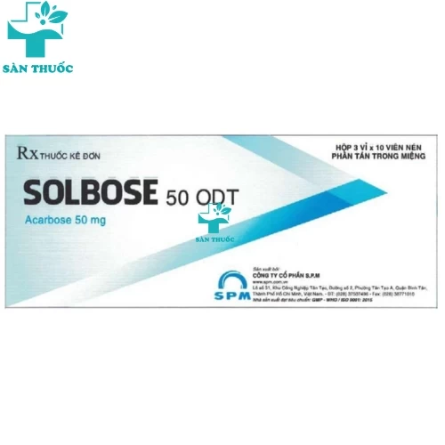 Solbose 50 ODT - Acarbose 50mg SPM