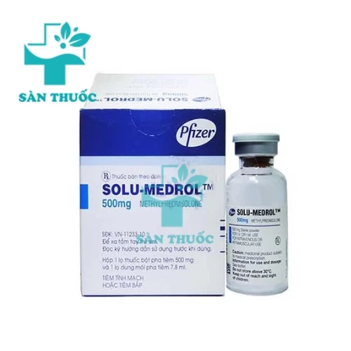 Solu-Medrol 500mg Pfizer - Thuốc chống viêm hiệu quả của Bỉ