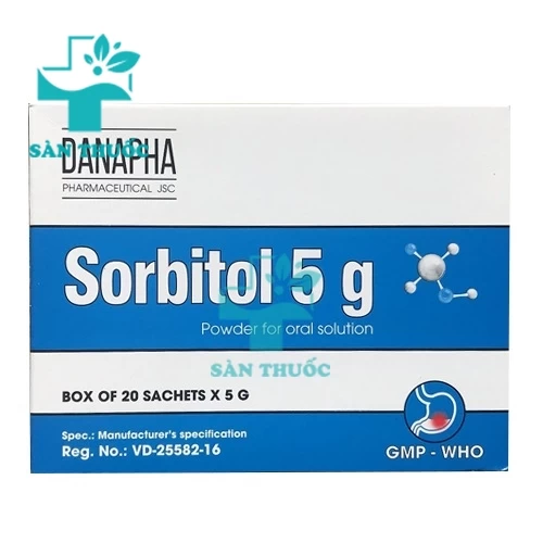 Sorbitol 5g Danapha - Thuốc điều trị táo bón, khó tiêu (3 hộp)