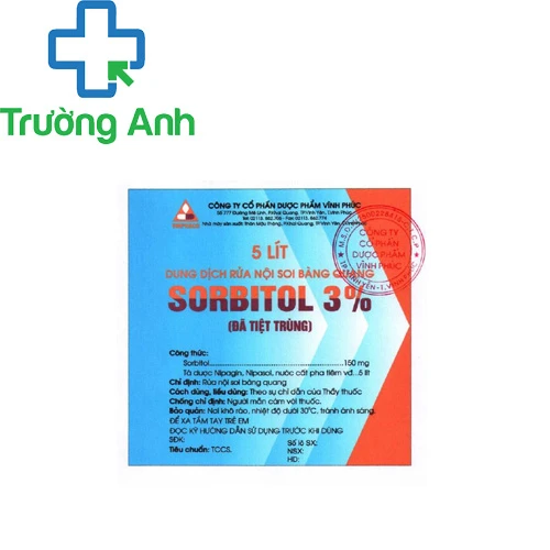 Sorbitol 3% Vinphaco - Dung dịch thụt rửa nội soi bàng quang