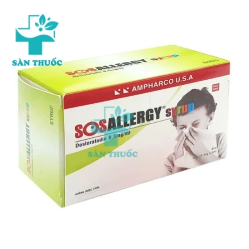 Sosallergy Syrup Ampharco USA - Làm giảm các triệu chứng dị ứng