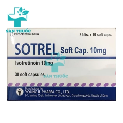 Sotrel 10mg - Thuốc điều trị mụn trứng cá của Hàn Quốc