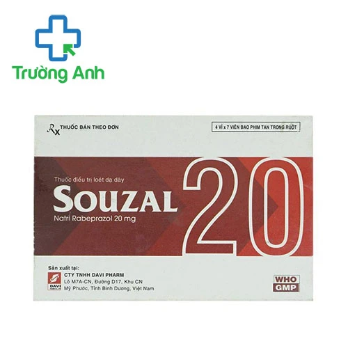 Souzal Davipharm - Thuốc kháng sinh trị viêm loét dạ dày, tá tràng