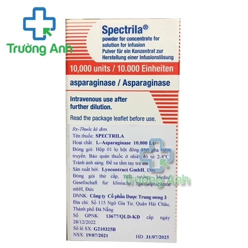 Spectrila (Asparaginase) 10000IU Rentschler - Thuốc trị ung thư