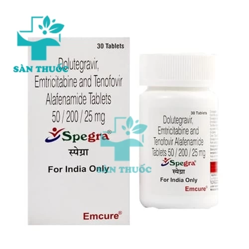 Spegra 50/200/25mg - Thuốc điều trị nhiễm virus HIV của Emcure