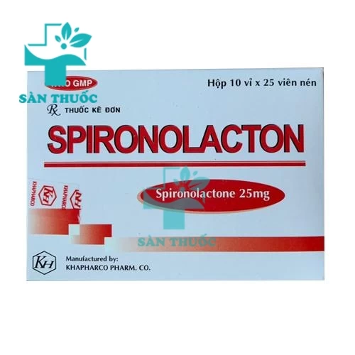 Spironolacton 25 Khapharco - Thuốc điều trị suy tim sung huyết