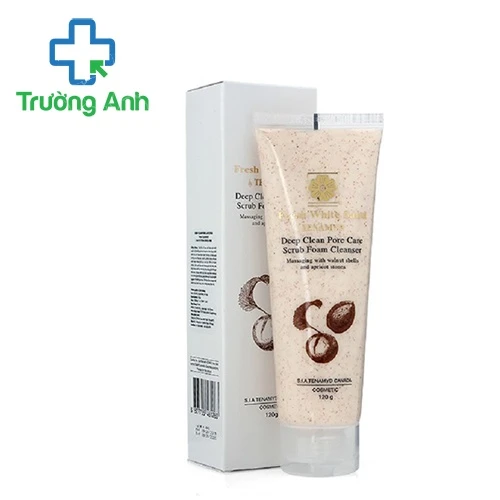 Fresh White Sand Tenamyd Deep Clean Pore Care Scrub Foam Cleanser- Gel tẩy da chết hiệu quả của Canada