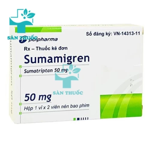 Sumamigren 50mg - Thuốc điều trị đau nửa đầu hiệu quả của Ba Lan