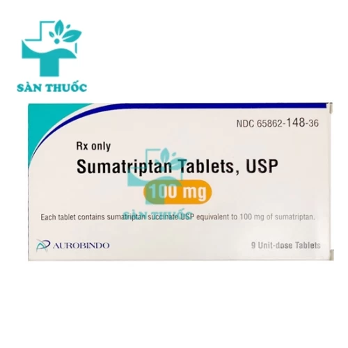 Sumatriptan Tablets 100mg Aurobindo - Thuốc trị bệnh đau nửa đầu