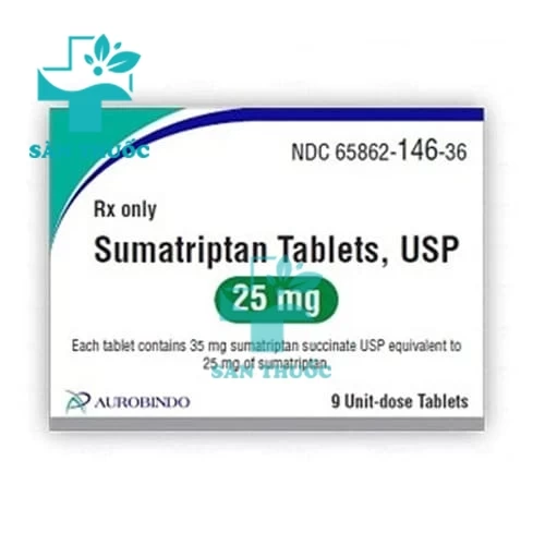 Sumatriptan Tablets 25mg Aurobindo - Thuốc trị đau nửa đầu