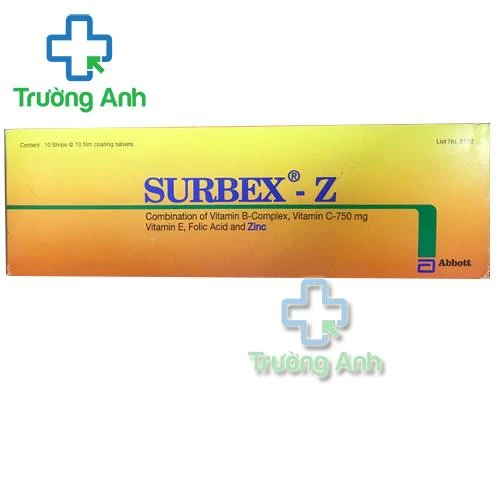 Surbex Z - Thực phẩm chức năng giúp bổ sung vitamin và kẽm hiệu quả