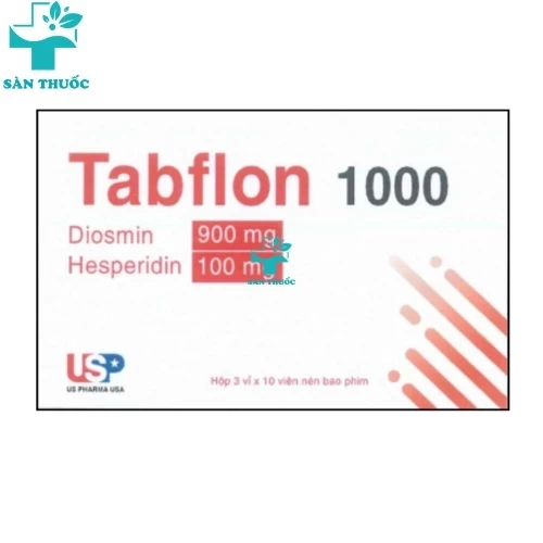 Tabflon 1000 - Diosmin 900mg + Hesperidin 100mg US Pharma USA
