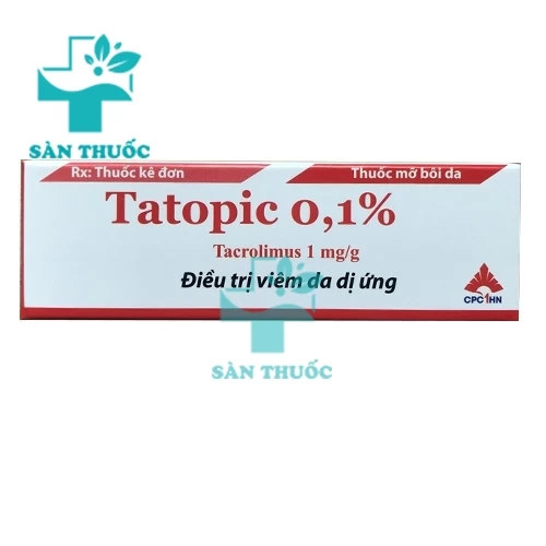 Tatopic 0,1% 10g CPC1HN - Thuốc điều trị viêm da dị ứng