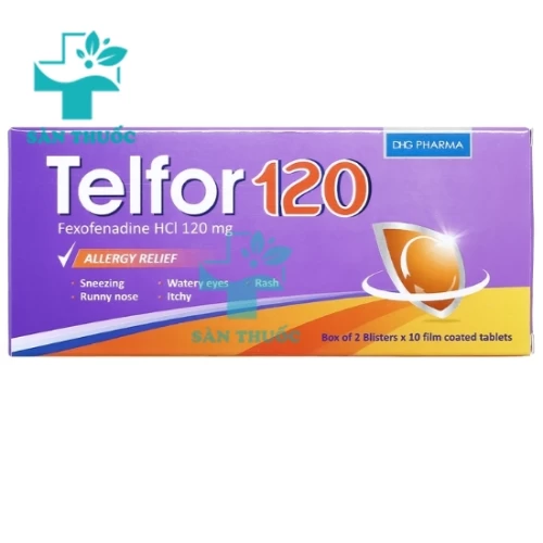 Telfor 120 DHG - Thuốc điều trị viêm mũi dị ứng, mày đay mạn tính