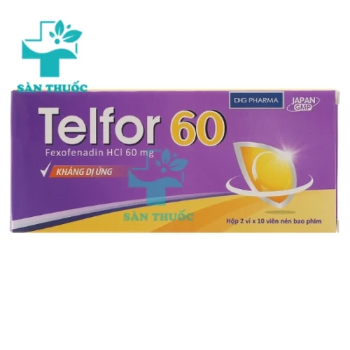 Telfor 60 DHG - Thuốc điều trị viêm mũi dị ứng, mày đay