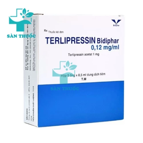 Terlipressin Bidiphar 0,12mg/ml - Thuốc trị xuất huyết tiêu hóa