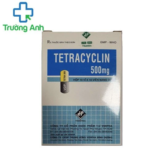 Tetracyclin 500mg Vidipha - Thuốc trị nhiễm khuẩn hiệu quả