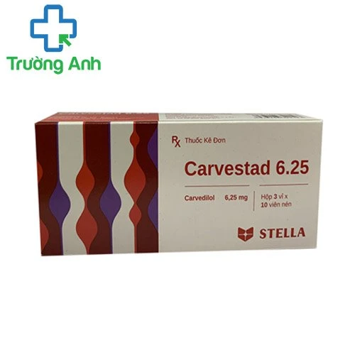 Carvestad 6.25mg Stada -  Thuốc điều trị cao huyết áp, suy tim hiệu quả