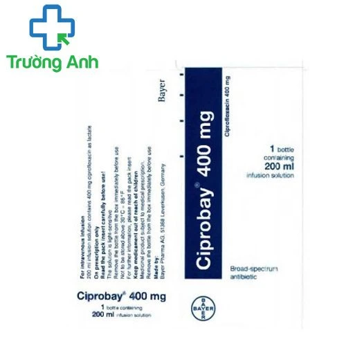 Ciprobay 400mg/200ml - Thuốc chống nhiễm khuẩn của Đức