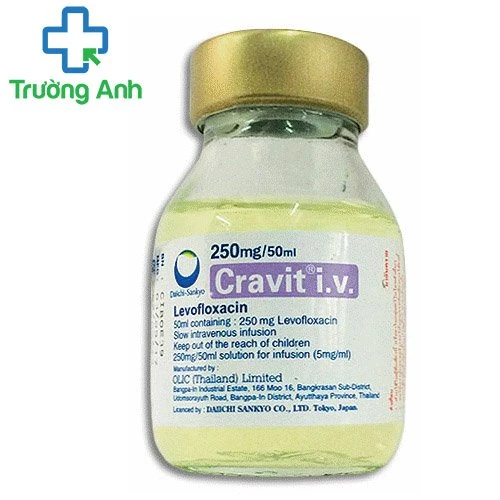Cravit I.V 250mg/50ml Olic - Thuốc trị nhiễm khuẩn của Thái Lan