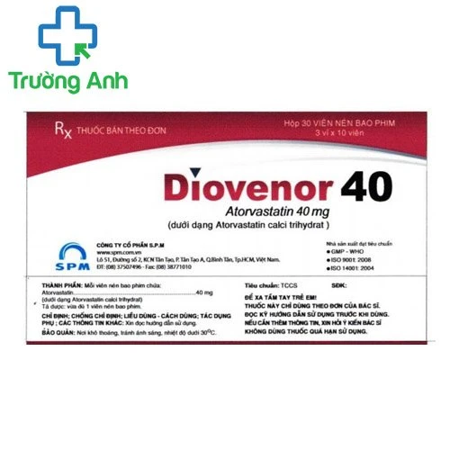 Diovenor 40 SPM - Thuốc điều trị tăng cholesterol máu