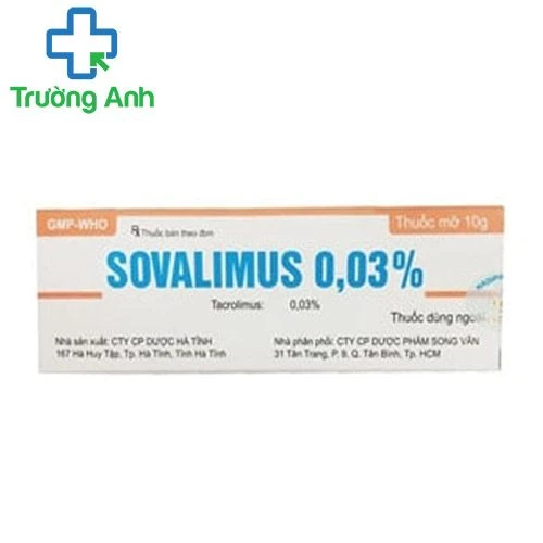 Sovalimus 0.03% - Thuốc điều trị viêm da của Hadiphar