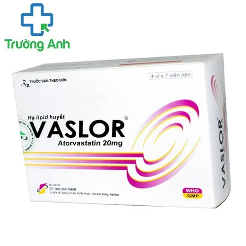 Vaslor-20 - Thuốc điều trị tăng Cholesterol trong máu hiệu quả