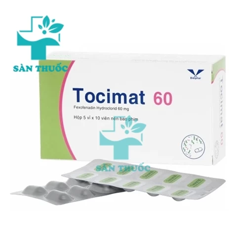 Tocimat 60 - Thuốc điều trị viêm mũi dị ứng, mề đay của Bình Định