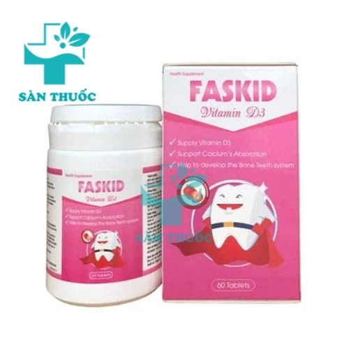 Faskid Vitamin D3 Alpex - Hỗ trợ điều trị chứng còi xương ở trẻ