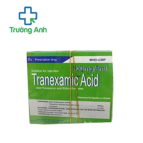 Tranexamic acid 500mg/5ml MD Pharco - Thuốc phòng và trị chảy máu