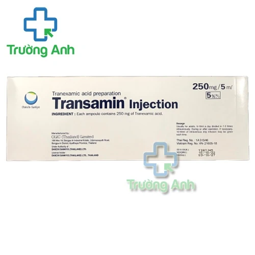 Transamin Inj.250mg/5ml - Thuốc ngăn chảy máu trong phẫu thuật hiệu quả