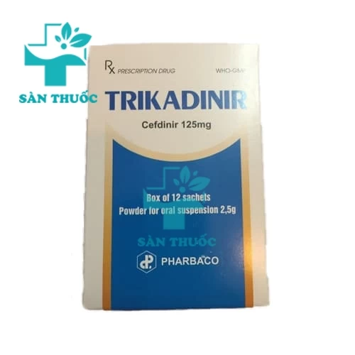 Trikadinir 125mg Pharbaco - Thuốc kháng sinh trị nhiễm khuẩn