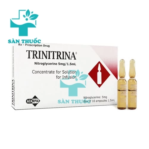 Trinitrina 5mg/1,5ml - Thuốc trị suy tim hiệu quả của Ý