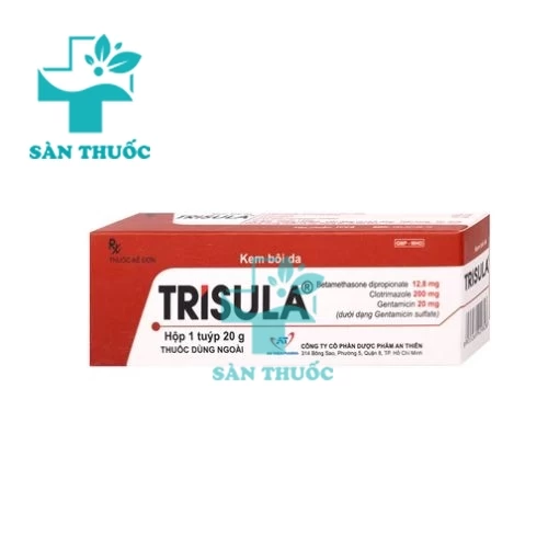 Trisula 20g-Điều trị viêm da do nhiễm khuẩn, dị ứng của An Thiên (10 hộp)