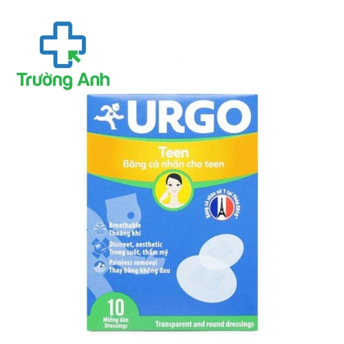 Urgo Teen (gói 10 miếng)- Băng dán bảo vệ vết thương của Thái Lan