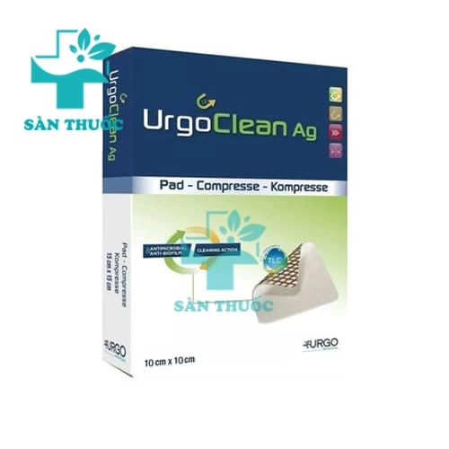 Urgoclean Ag 10cm x 10cm - Băng dán vết thương chứa phân tử bạc