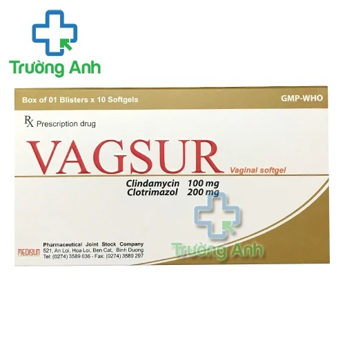 Vagsur - Thuốc đặt trị nấm âm đạo của Medisun